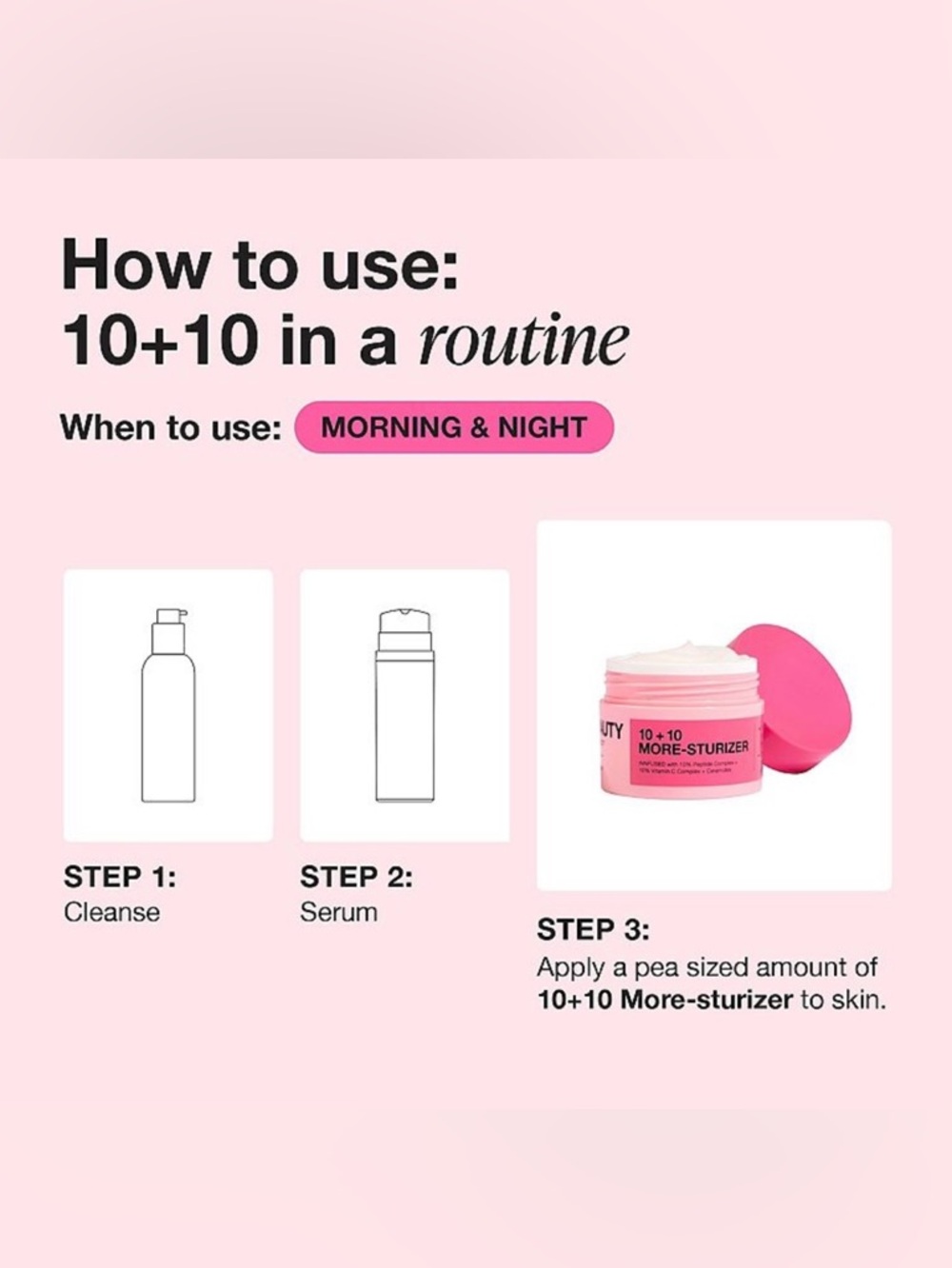 10+10 More-Sturizer Pink Moisturizer Cream - NEW IN BOX - Picture 4 of 7